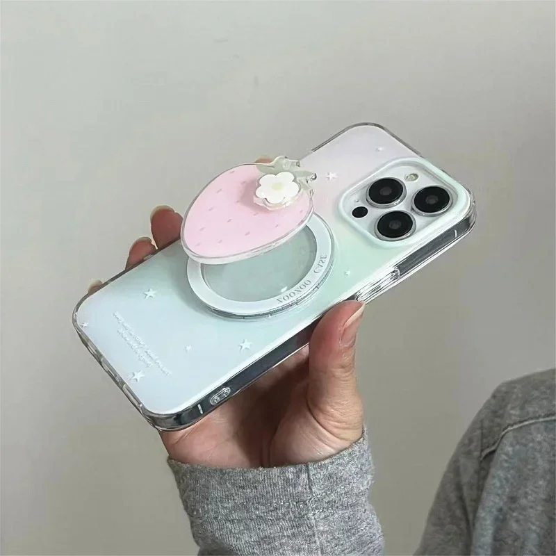 دعم الهاتف المحمول Magnetetique Rotatif À La Fraise Poignee Magsafe Griptok Adapté À L'étui De Chargement Sans Fil IPhone 16 17 #1