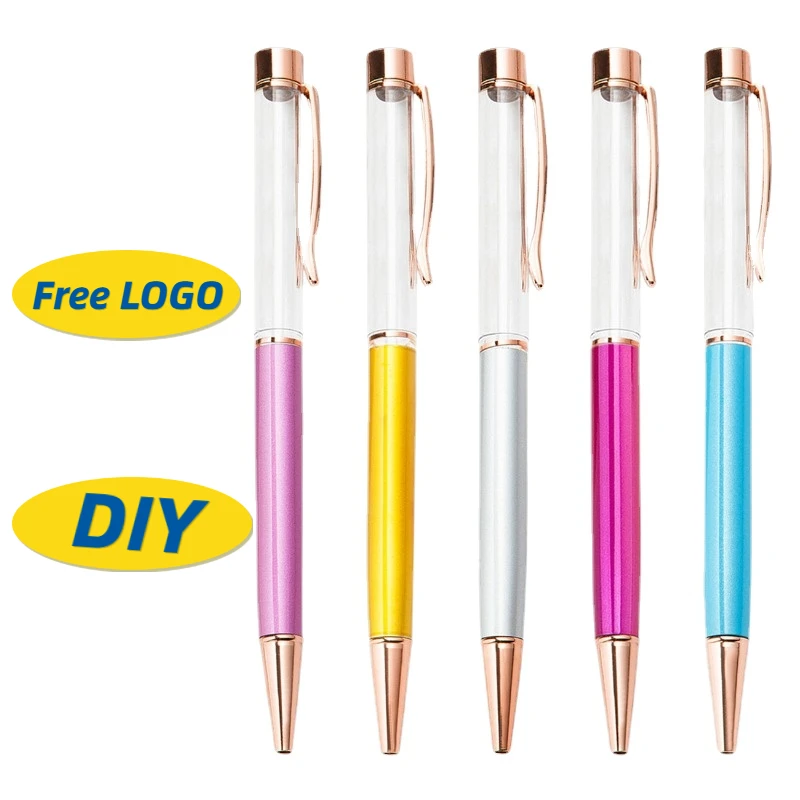 

10pcs Ballpoint Pen Advertising Gift DIY Hollow Pole Freebies Pen Printing Logo Wholesale Office Accessories Luxury Pen Set