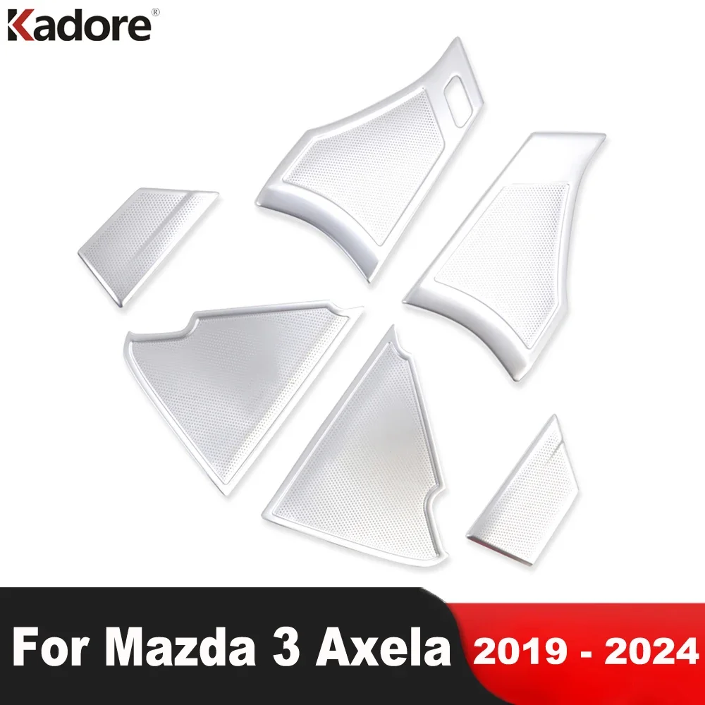 

Для Mazda3 Mazda 3 Axela 2019-2021 2022 2023 2024 нержавеющая дверь громкоговоритель звуковая крышка динамика отделка аксессуары для интерьера автомобиля