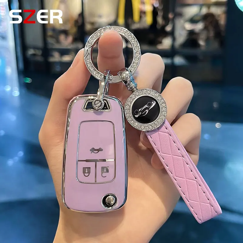 3/4 Tasten Weiche TPU Auto Flip Schlüssel Fall Abdeckung Shell Fob Für Chevrolet Cruze Aveo Camaro Epica Lova Sail Spark Opel astra Corsa