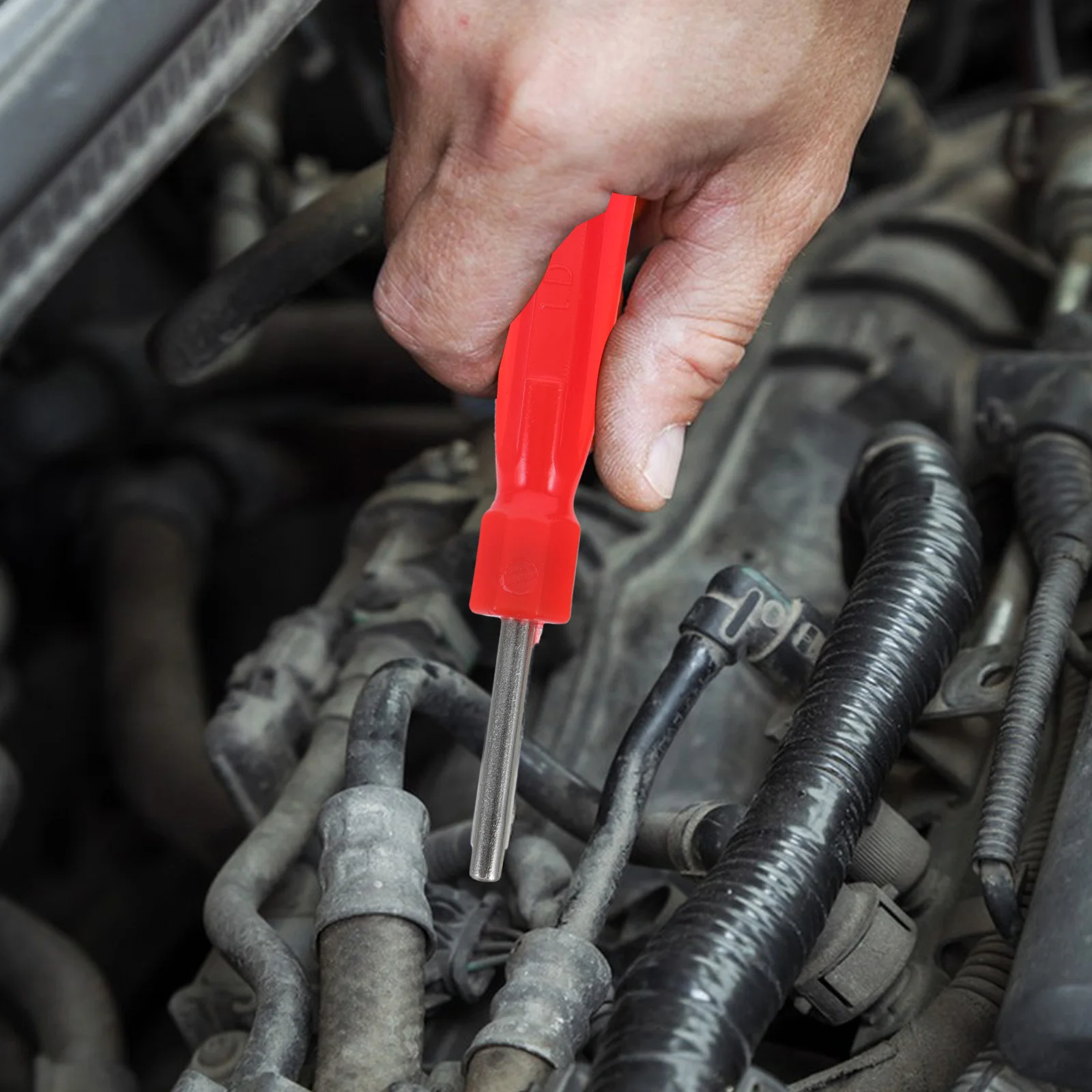 

24Pcs Car Core Removal Repair Tool Plastic Handle Ergonomic Design Single Head Tire Core Remover for Bike Electrocar Maintenance