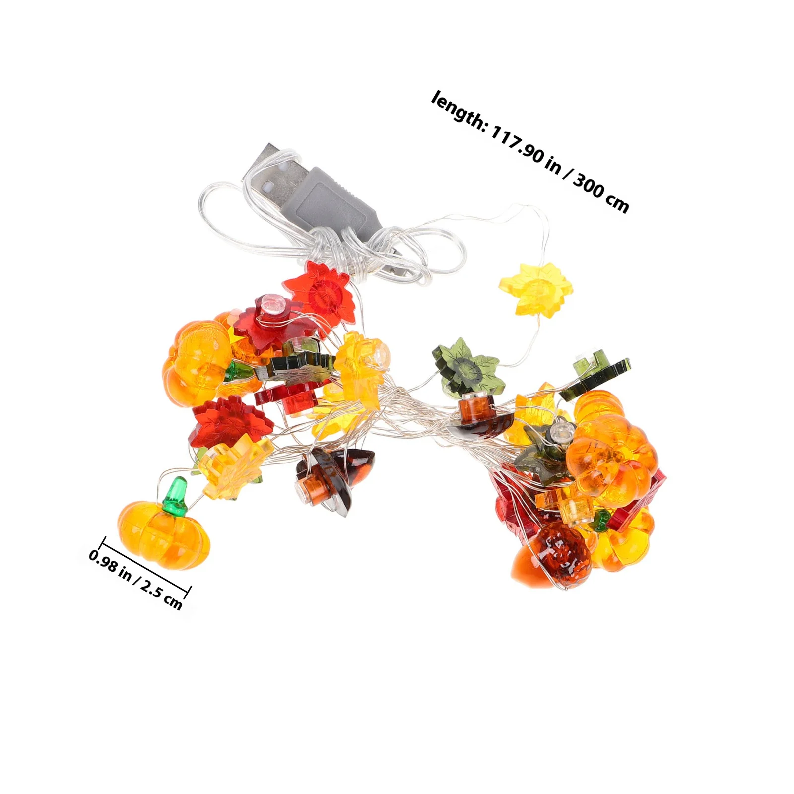 20M Led Copper Wire String Lights For Halloween Party Decor Fall Autumn Indoor Outdoor Festive Lighting Thanksgiving Window Glow