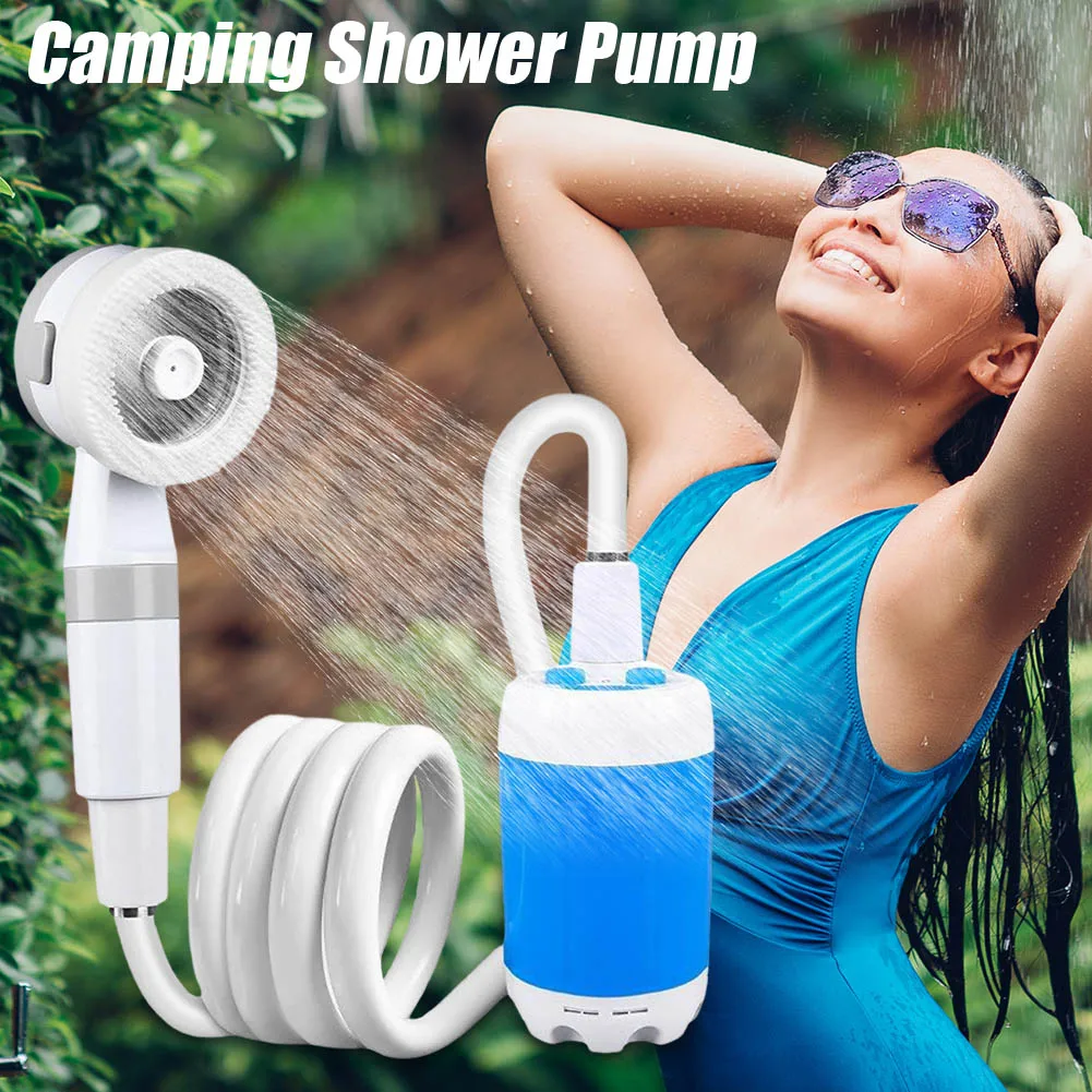 

Outdoor Camping Shower Pump with Digital Display 4000mAh Upgraded Rechargeable Electric Shower Pump for Camping Beach Dormitory