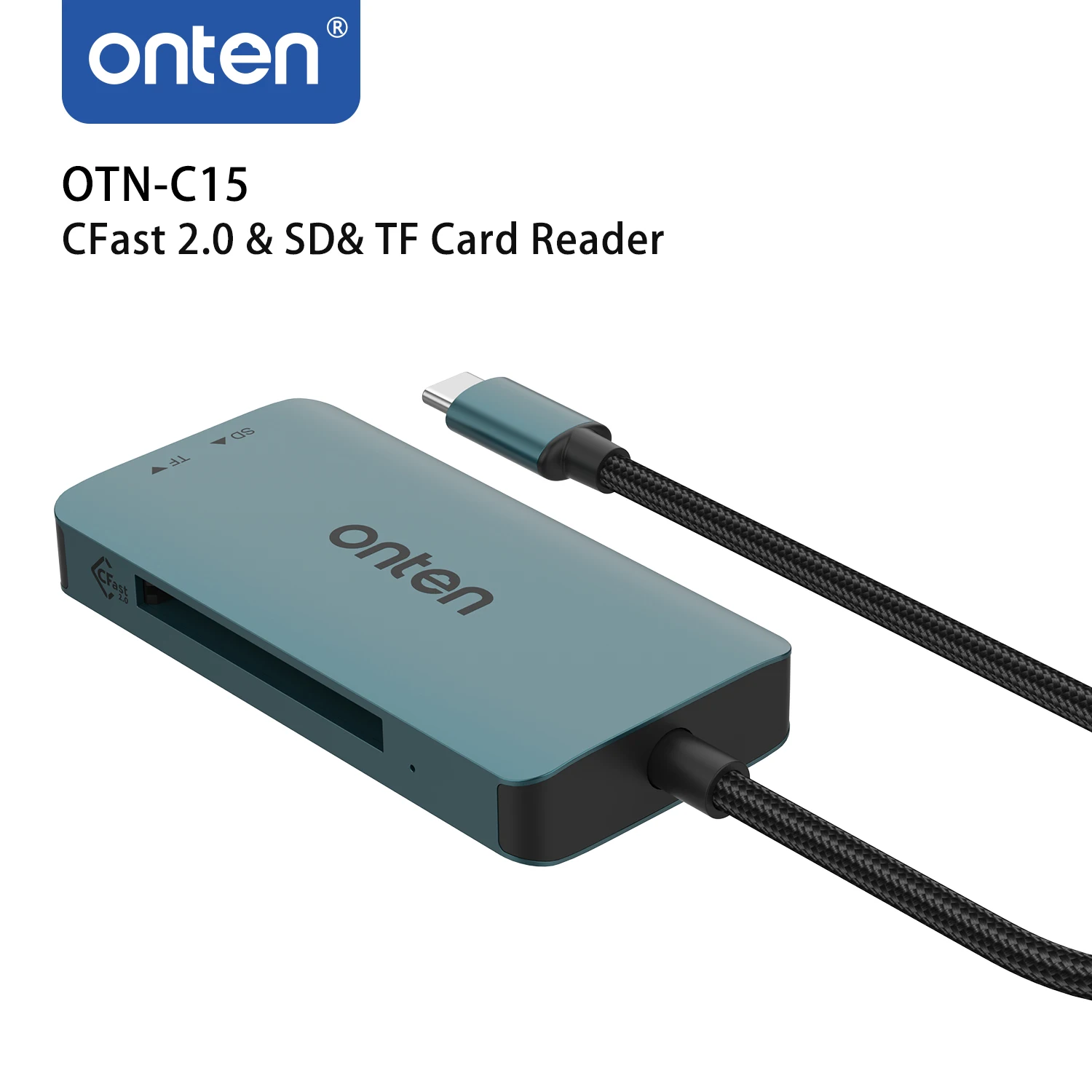 ONTEN Original OTN-C15 TYPE C TO  CFast 2.0 SD TF Card Reader