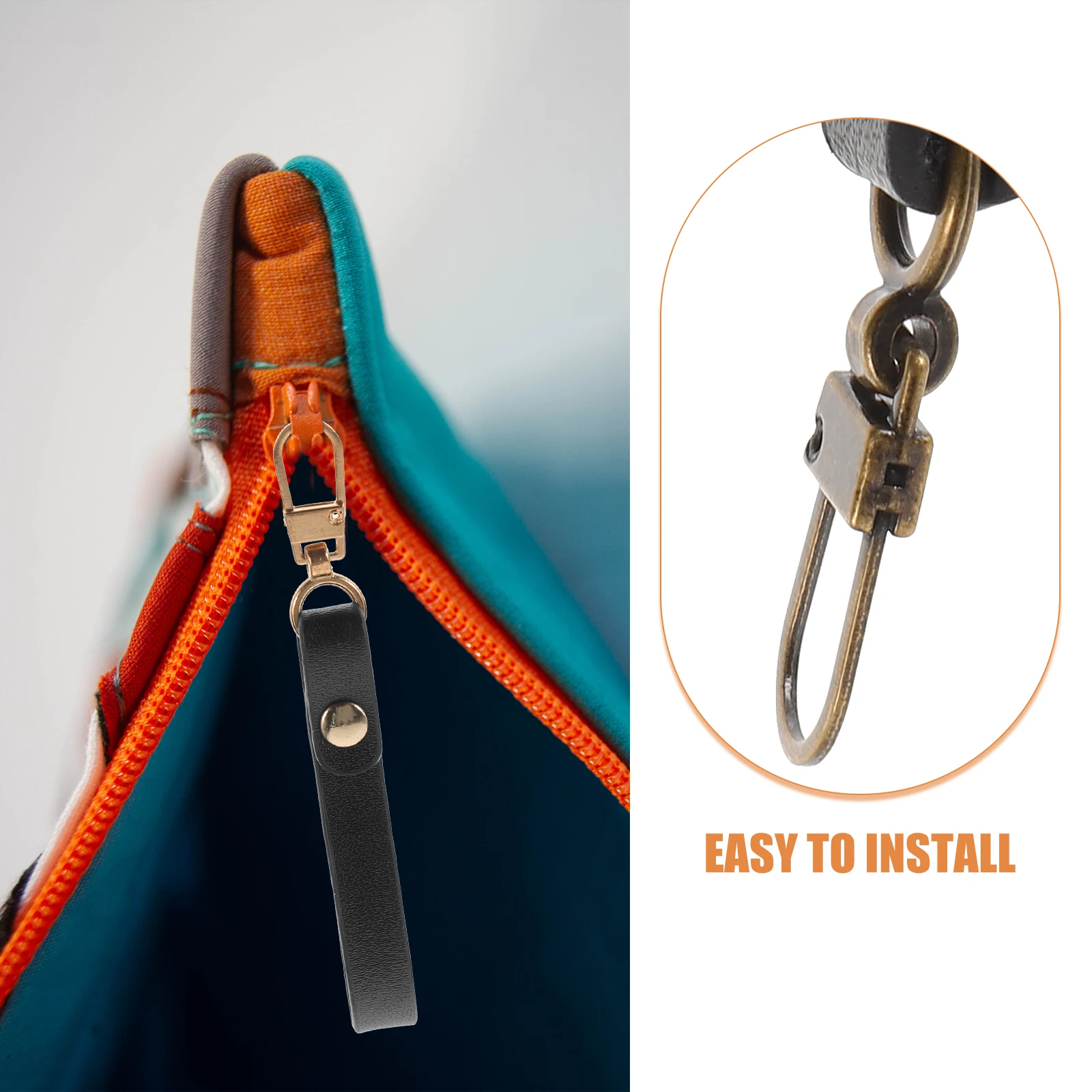 

5Pcs Zipper Head Pulls for Coats Bags Luggage Durable Detachable Easy to Install DIY Clothing Supplies Zipper Pull Replacement