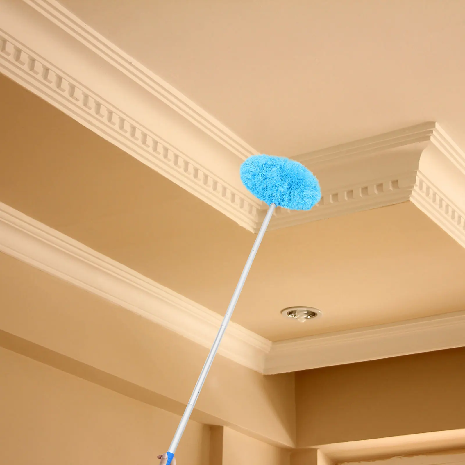 

Multifunctional Cleaning Brush Dust Removal Round Duster 140cm Extendable Aluminum Pole Ceiling Fan Desk Home Appliance Spider