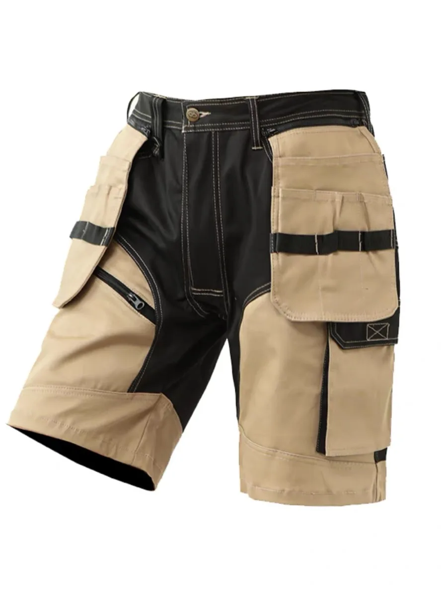 Work Shorts For Men Workwear With Multi Functional Pockets Work Shorts Men Heavy Duty Cargo Pants Summer Short Pants Trousers