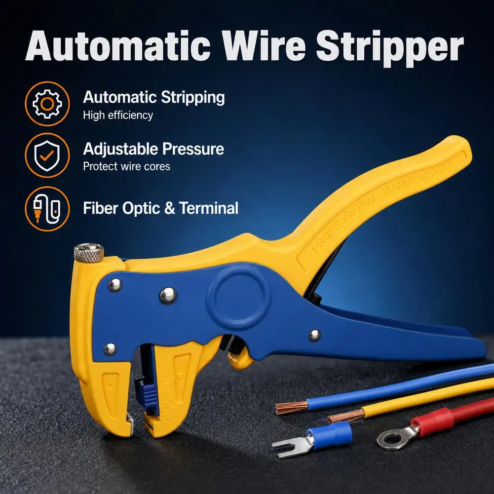 Adjustable Pressure Wire Stripper Steel Cabling Tool For Network Fiber Optic Installation