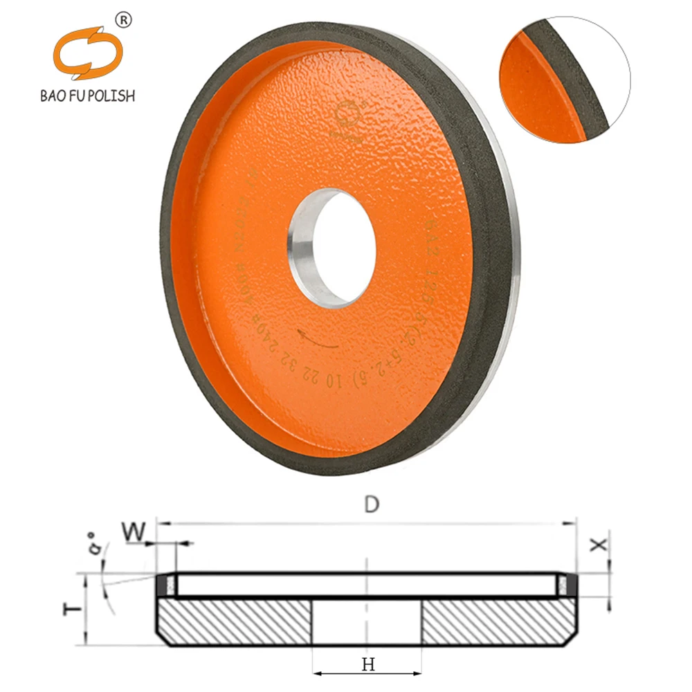 125mm Double Layer Diamond Disc Grinding Wheel Tungsten Steel Saw Blade Rear Angle Grinding Sharpening Of Back Surface Of Tools