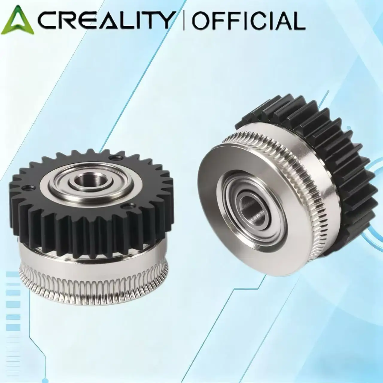 Creality Official K2/K2 Pro/K2 Plus مجموعة تروس البثق ملحقات الطابعة ثلاثية الأبعاد، 2 قطعة ترس البثق للطابعة ثلاثية الأبعاد K2 Plus
