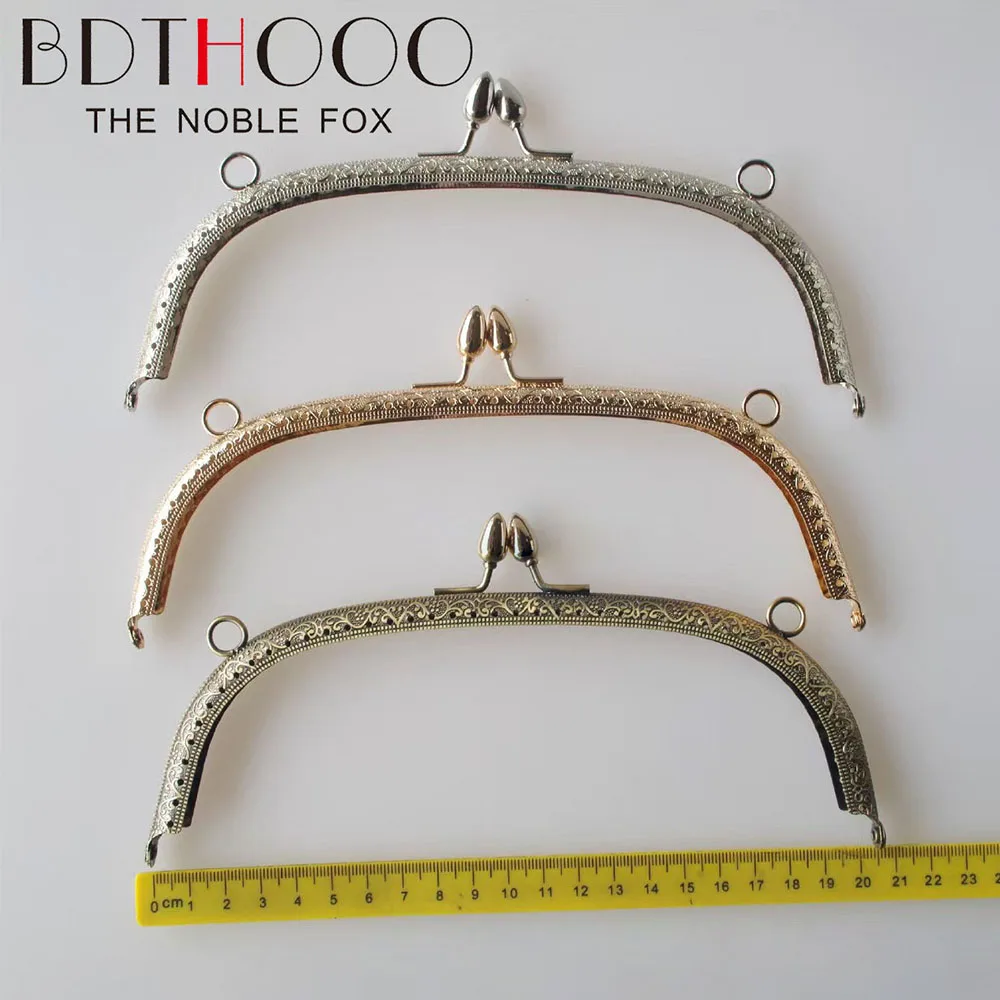 

10pcs 20.5cm Metal Clasps Lock Bag Purses Frame Handle for DIY Made Sewing Clutch Handbag Hardware Accessories