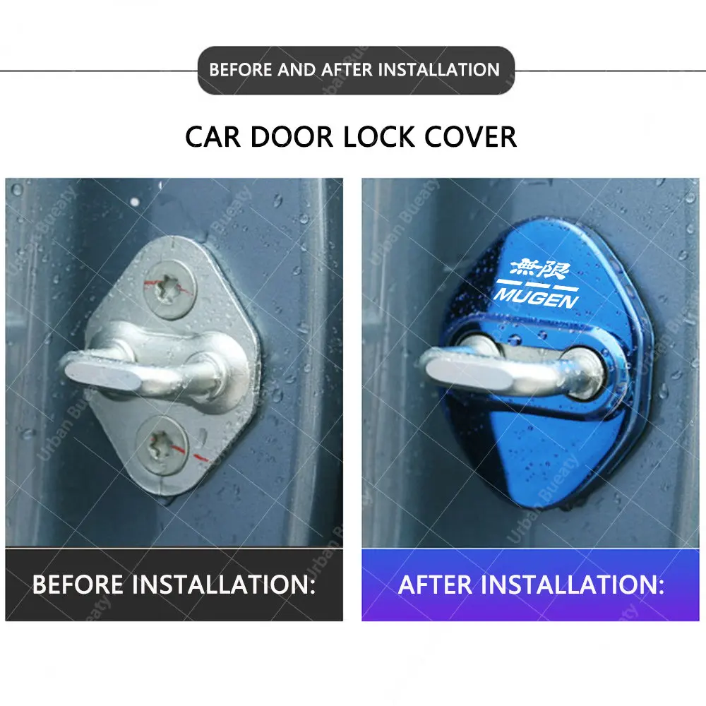 قفل باب السيارة غطاء شعار السيارات لهوندا موغن أكورد سيفيك سي أوديسي صالح CR-V CR-Z فيزيل Interga اكسسوارات السيارات التصميم #5