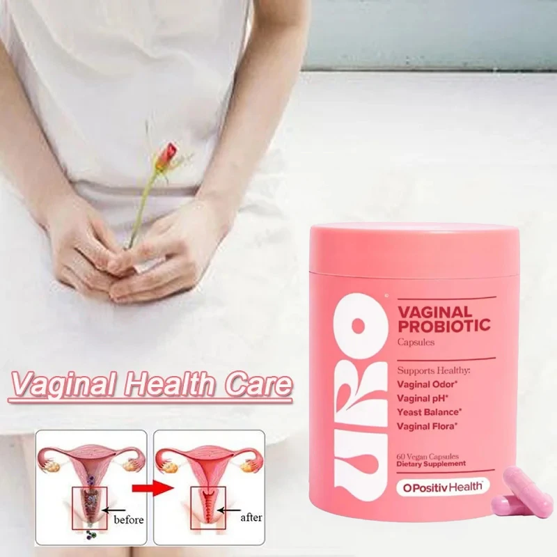 60Pcs Vaginal Probiotics Vitamin For Women PH Balance - Women's Vaginal Health Supplement For Vaginal Odor & Vaginal Flora