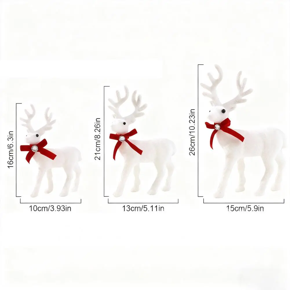 زخرفة عيد الميلاد Bowknot ديكور الرنة عطلة الأبيض تمثال الجدول المركزية عيد الميلاد الديكور الرنة ديكور