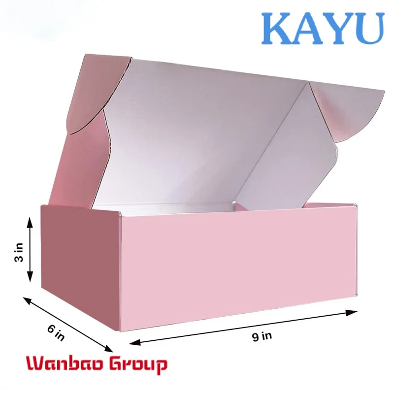 Custom Pink Gift Boxes Kraft Paper Boxes with Lids for Gifts Crafting Cube Cupcake Boxes Easy Assemble for Party Favour