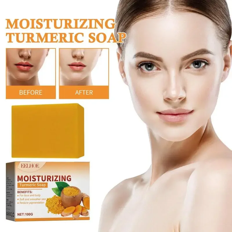 

New Sdottor Turmeric Soap for Face Naturally Brighten and Skin Brightening 100g Turmeric Clear Skin Liquid Soap Turmeric Facial