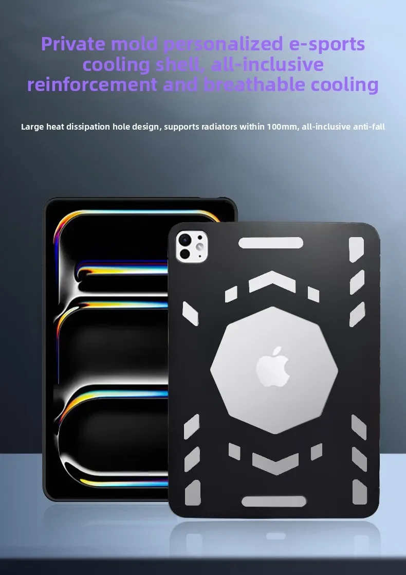 Hollow Heat Dissipation Gaming Tablet Sleeve TPU Full Protective Cover for iPad Air 11in Pro11 iPad10th11th12th iPad Mini7 Mini6