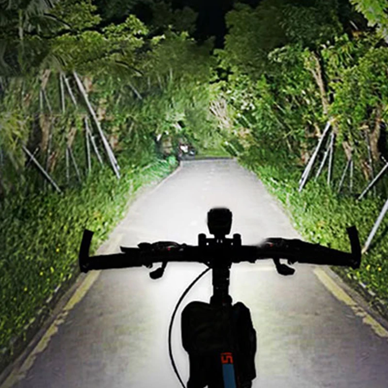 لركوب الليل المصباح مصباح يدوي السلامة الدراجات اكسسوارات الدراجة الجبهة أضواء USB قابلة للشحن LED دراجة مصباح