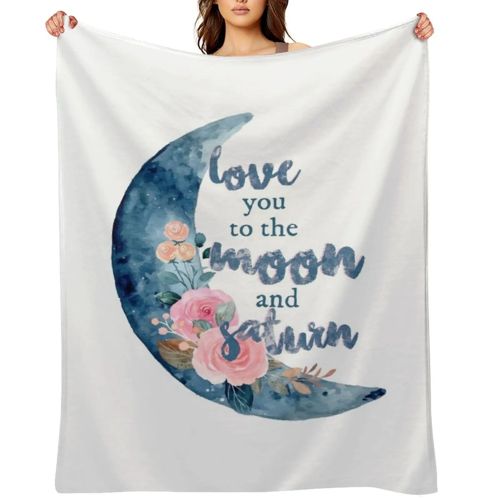 

love you to the moon and saturn seven Throw Blanket Bed Fashionable Thins Picnic Giant Sofa Blankets