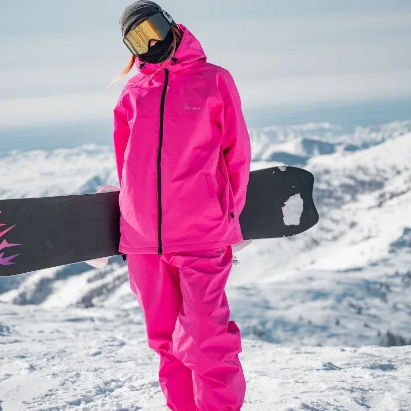 New Winter 2025 Outdoor Women Men's Ski Suit Warm Snowboard Clothes Mountain Adult Waterproof Skiing Snow Jacket Pants Sets