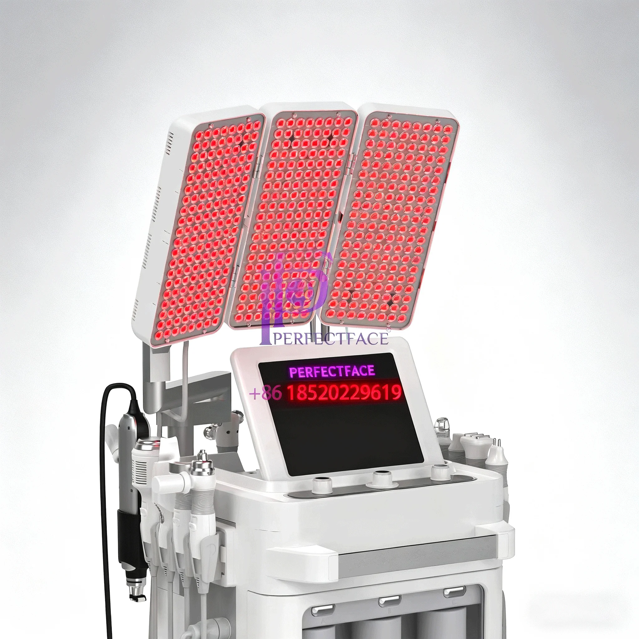 เครื่องไฮโดรเดอร์มาเบรชั่น อุปกรณ์ดูแลผิวหน้า ทำความสะอาดล้ำลึก ฉีดออกซิเจน ฟื้นฟูผิว ใช้ได้ทั้งในร้านเสริมสวยและที่บ้าน