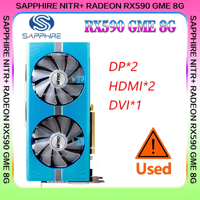 Tarjeta gráfica Sapphire NITRO AMD RX590 8GB 14NM GME GDDR5 PCIe 3.0 x16