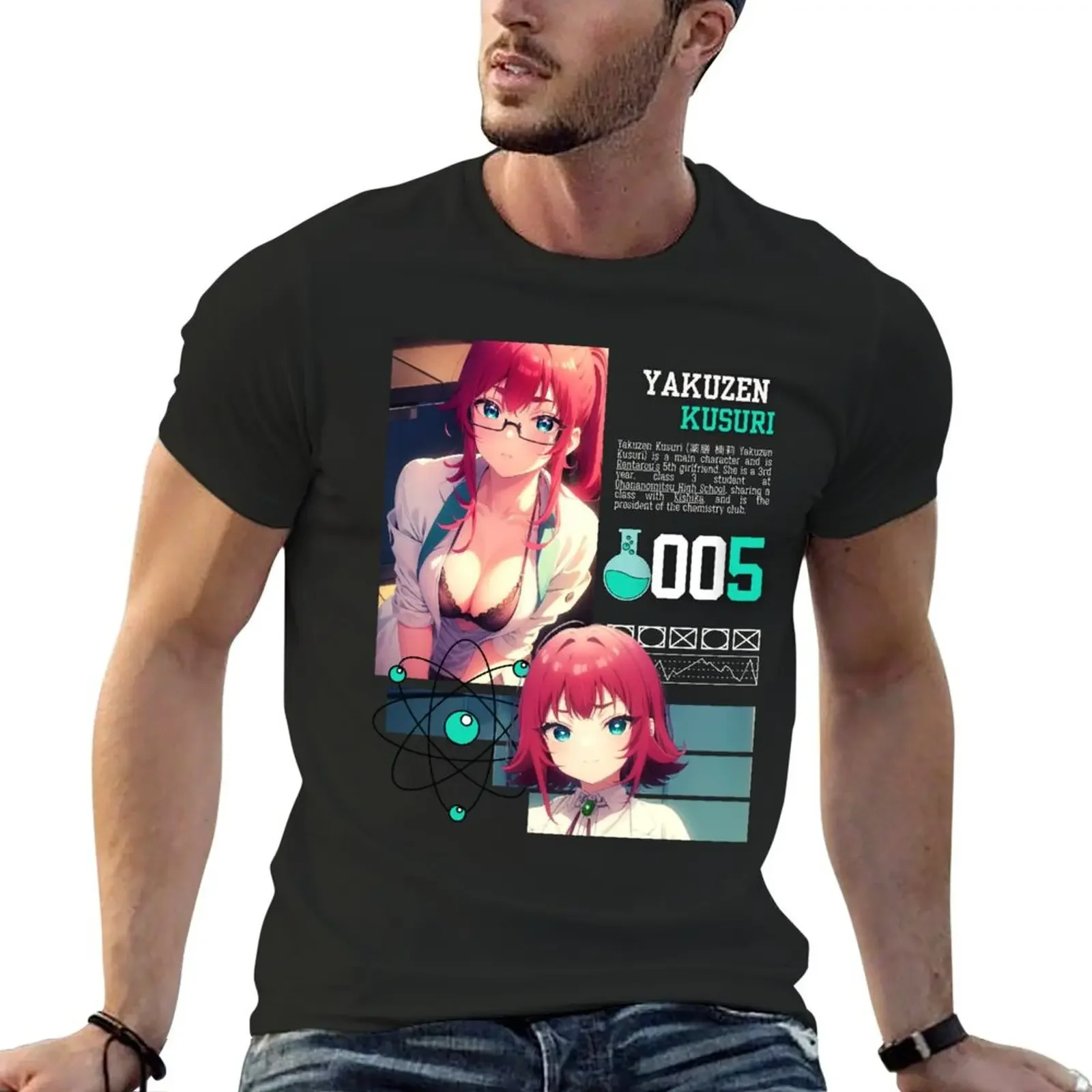 anime arth , anime , yakuzen kusuri, the 100 girlfriends T-Shirt baggy shirts graphic t shirts mens t shirt graphic