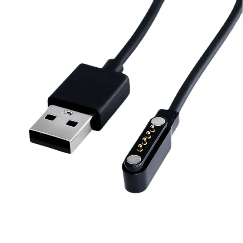 2pin 4.0mm 2.84mm Magnetic Absorption Charging Cable 7.62mm 4pin USB Power Charger Cables for Men Smart Watch 99% Universal