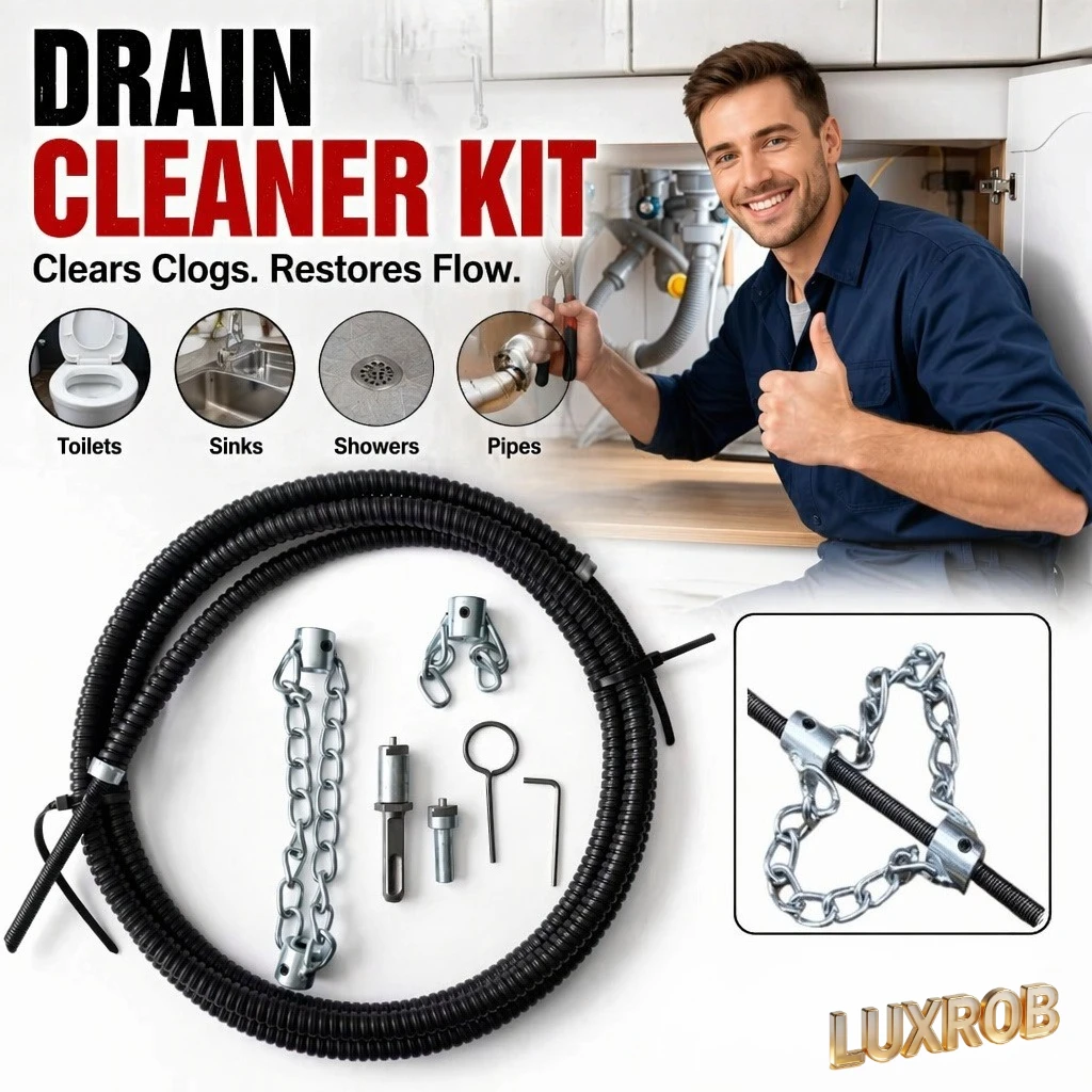 

1-10M Electric Drill Drain Auger Sewer Snake Pipe Cleaner Clog Remover Tool for Kitchen Bathroom Sink