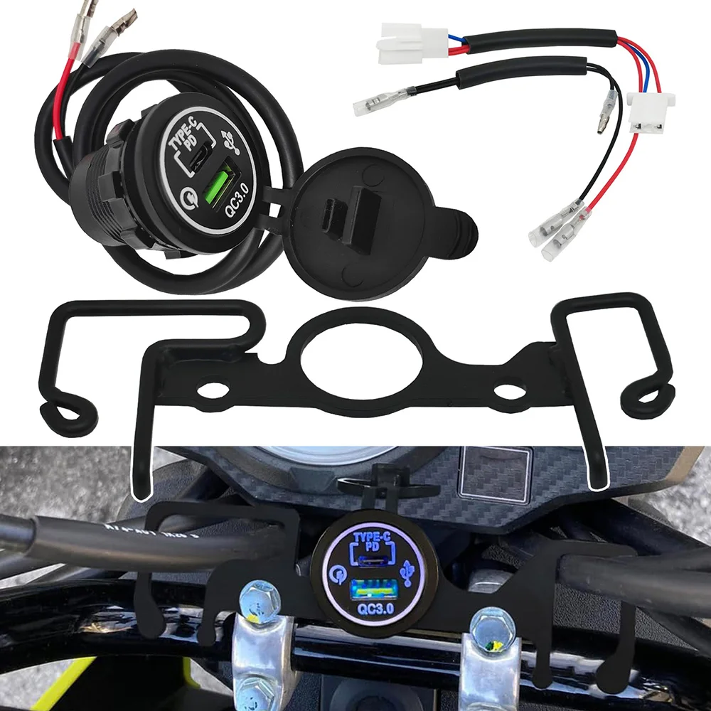 

Fast Charger PD TYPE-C USB Port Kit w/Connector Fits Honda NAVI 110 2022-Current