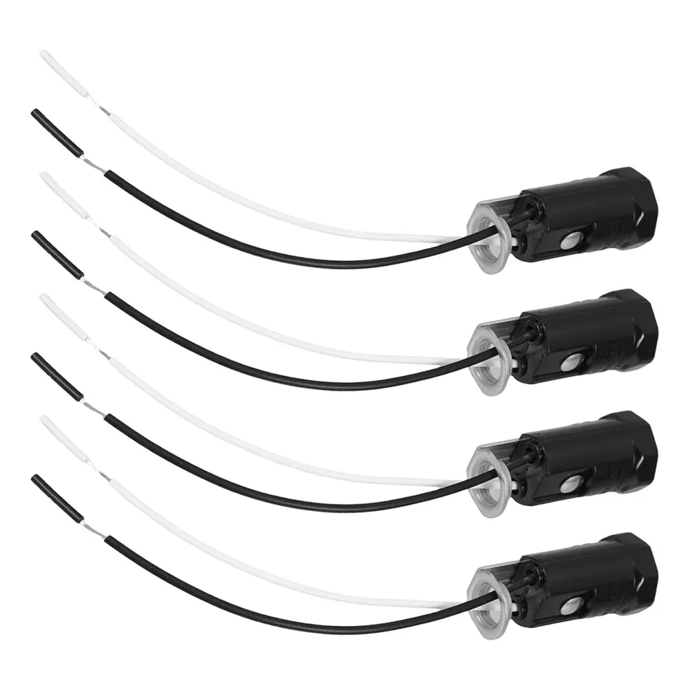

4pcs E12 Lamp Holder Plug-in Copper Sheet Light Sockets Bulbs Mini Size Easy Installation Versatile Use Wide