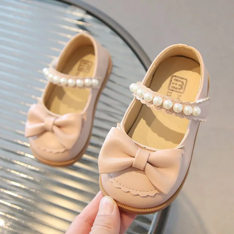 Girls' Leather Shoes for Little Girls Baby Spring Autumn Summer Soft Sole Princess Design Children's Performance Casual Shoes