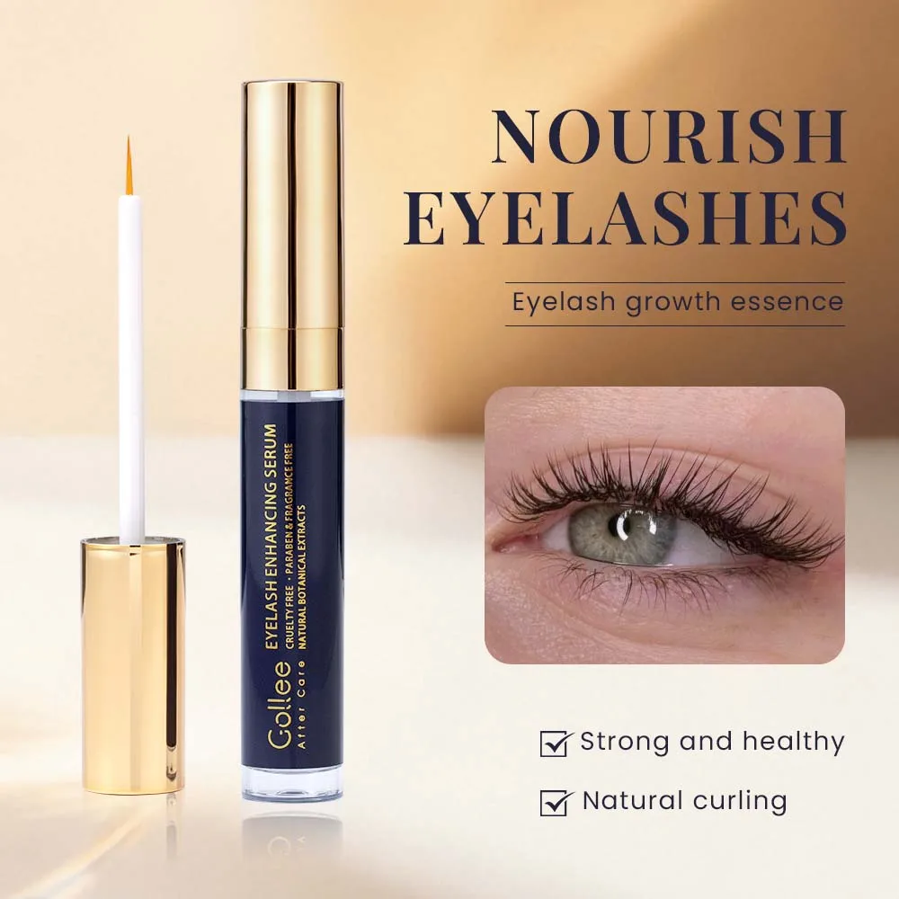 Gollee-suero de crecimiento Natural para pestañas, tratamiento rápido, líquido para mejorar las cejas, cuidado de 7 días, maquillaje nutritivo para folículos más gruesos