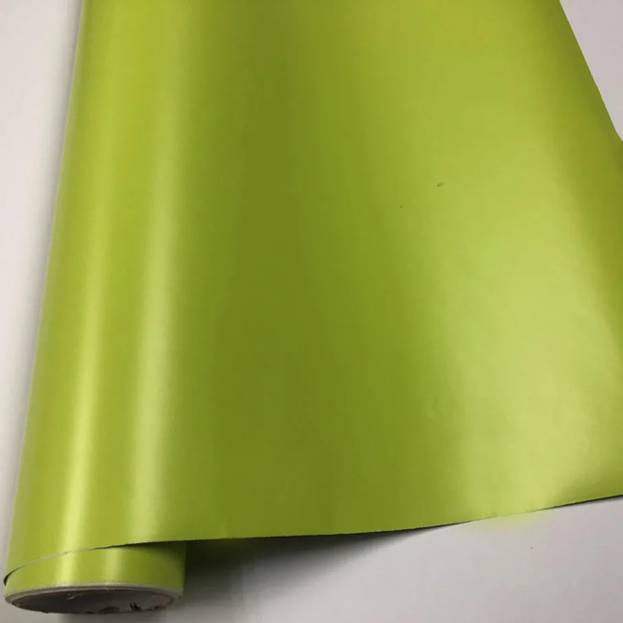 Matt lime green Matte Vinyl Metal Car Wrap Film DIY Styling Adhesive Car Motorbike Sticker Decal 10/20/30/40/50X152CM