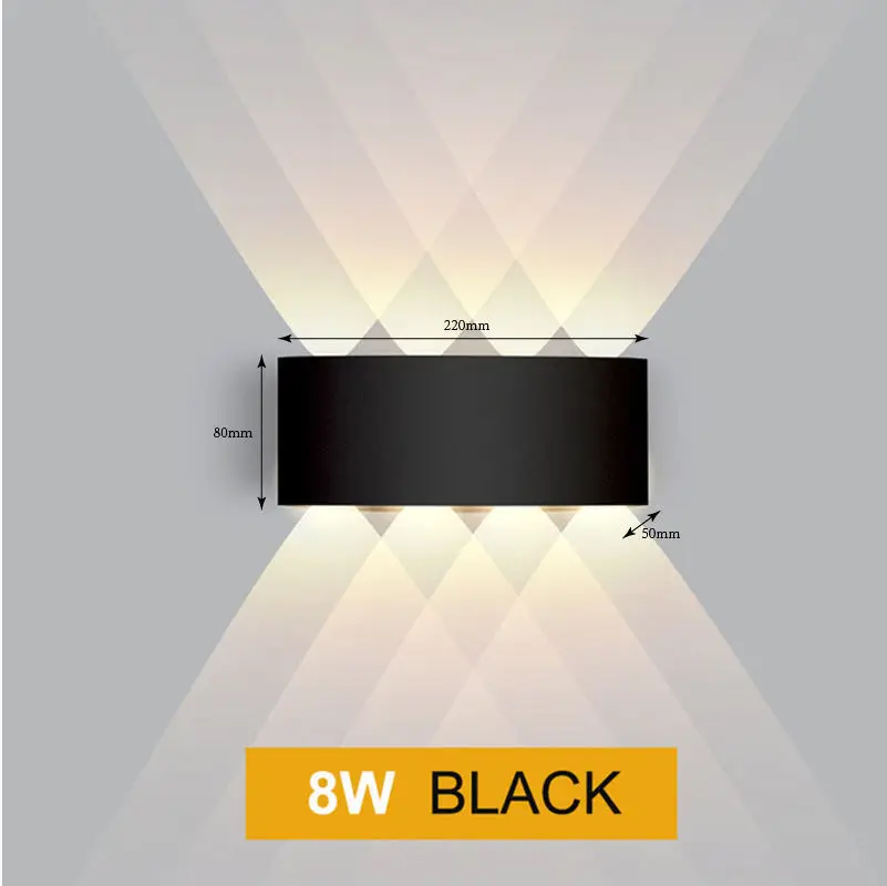 Luz Led de pared impermeable para exteriores, luz moderna de aluminio IP65, nuevo diseño, 2024