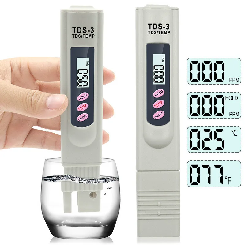 Portable Digital LCD TDS-3 Meter Pen of High precision acidity meter TDS monitoring instrument water quality testing equipment