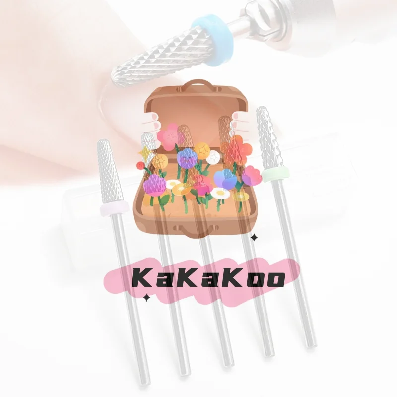 Foret à ongles en acier au tungstène, fraise électrique pour manucure et pédicure, outils de limes à ongles, appareil, forets à bavures, 1 pièce