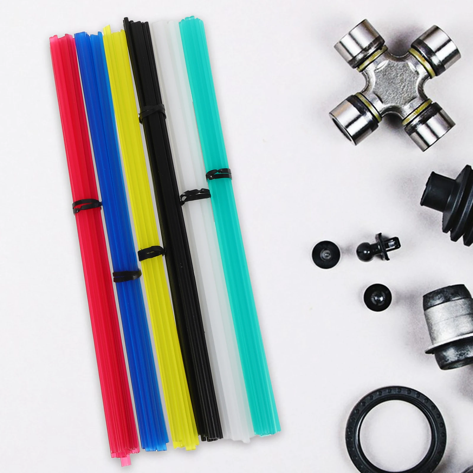 120pcs Plastic Welding Rods Car Bumper Repair Pp Flat Ribbon Welder Strips Automotive Repair Tools Kit For Auto Kayak