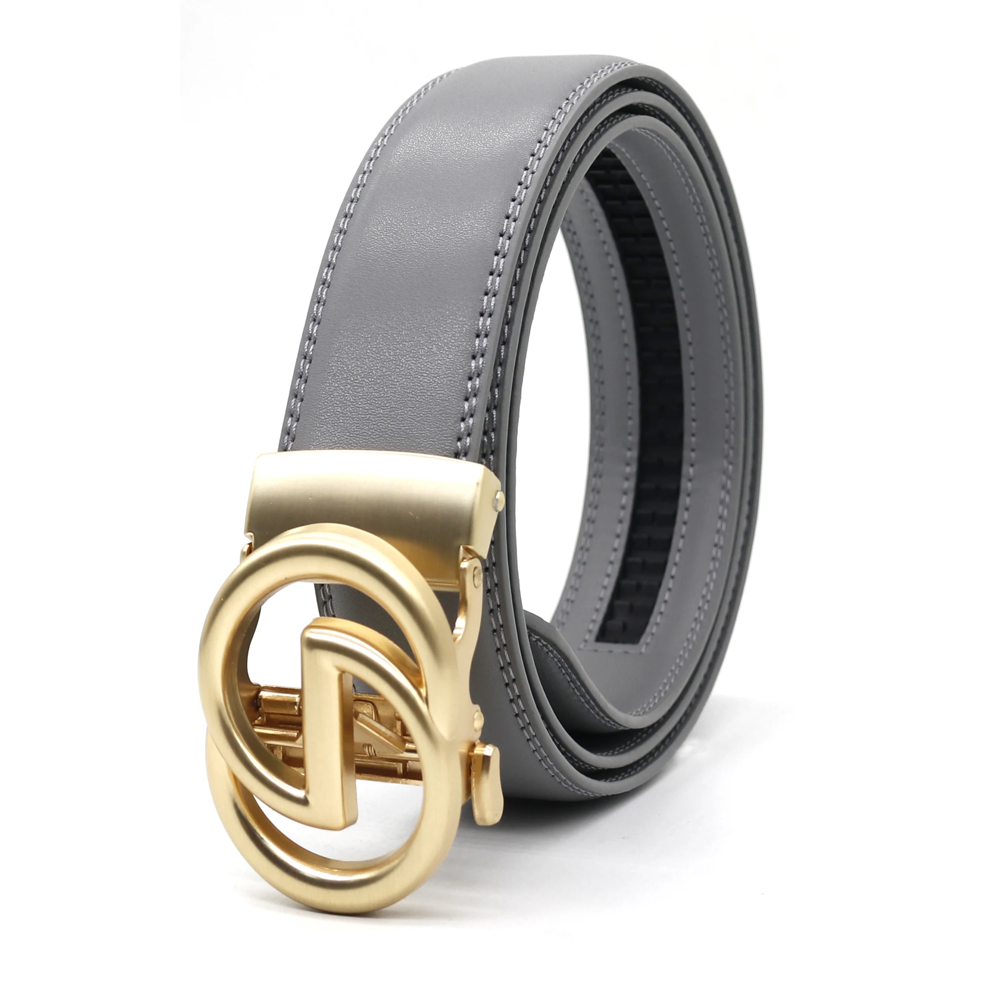 Brand Genuine Leather Men's Click Belt Business Designer Brand Belts Jeans Automatic Adjustable Buckle Belts Luxury