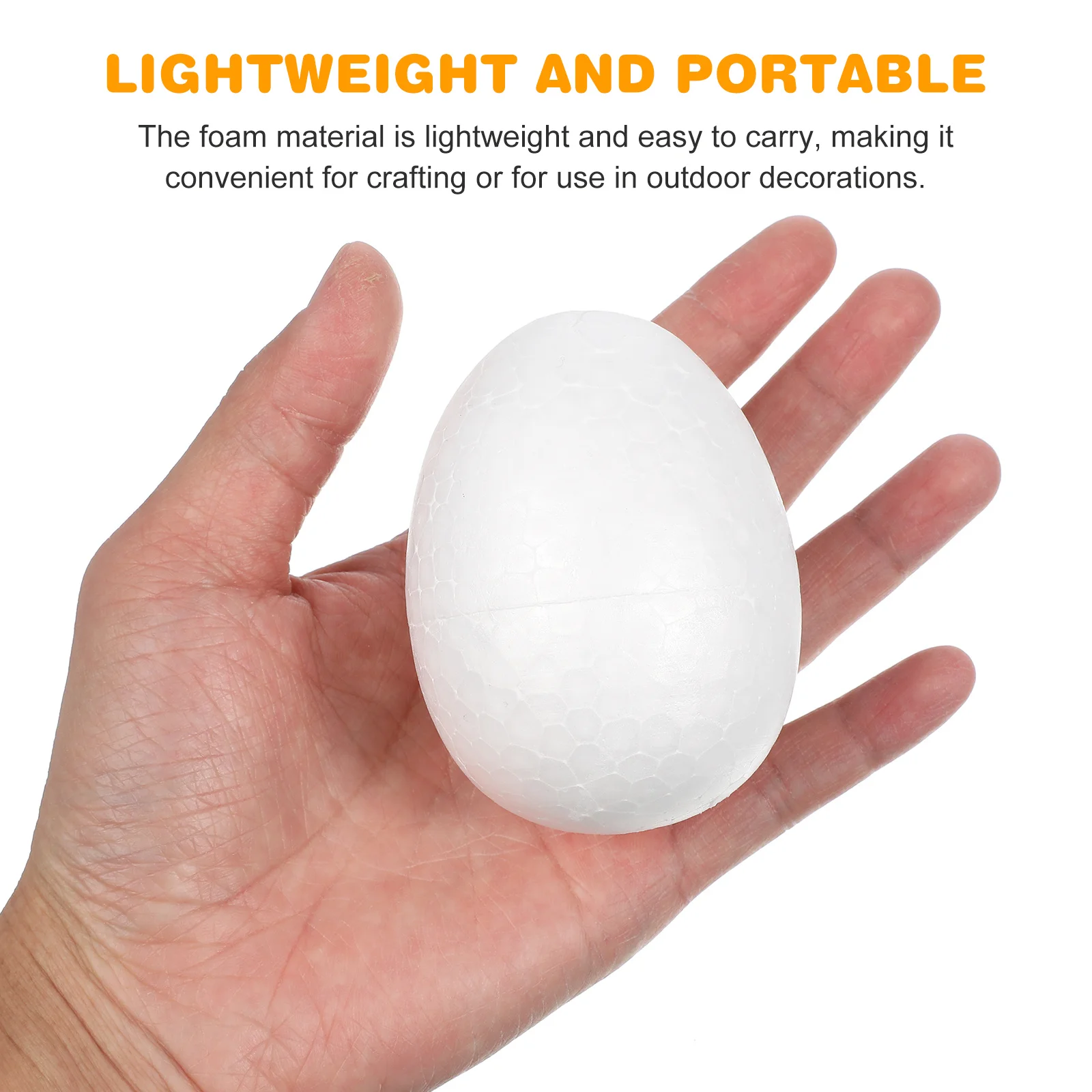 

40Pcs Foam Eggs Blank Craft Foam Eggs for DIY Easter Halloween Christmas Crafts Unfinished Egg Ornaments DIY Easter Egg