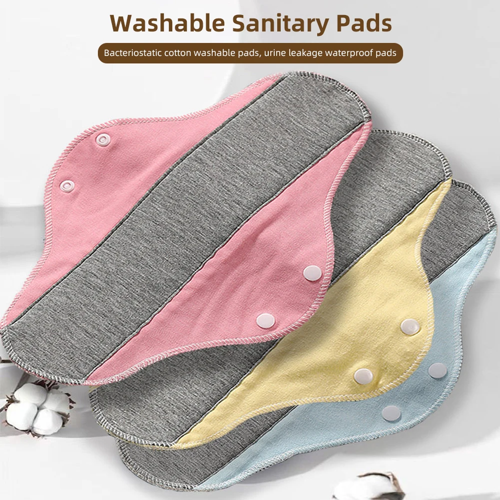 Sanitary Pads Organic Graphene Washable Menstrual Panty Liner Leakproof Cloth Towel Reusable Period Feminine Hygiene Pads