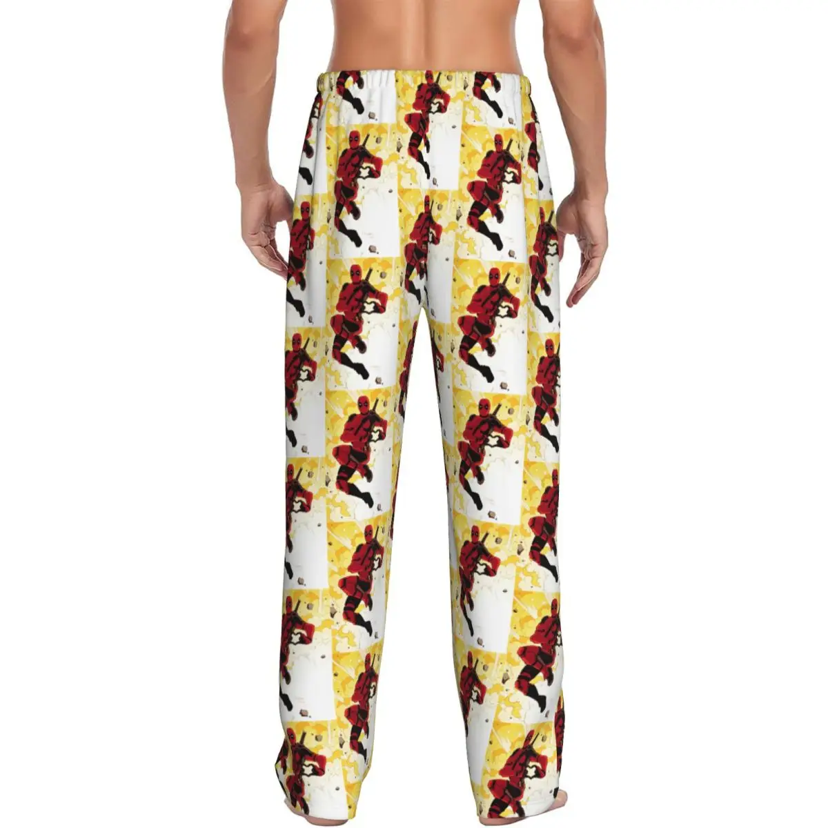 Pantalon de pyjama Deadpool personnalisé, vêtements de nuit super humains pour hommes, bas de sommeil extensible avec poches