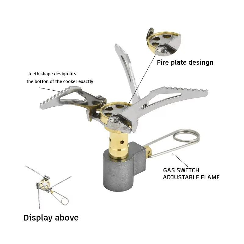Portable Mini Foldable Outdoor Gas Stove, Compact Camping Burner for Picnic Survival Cooking gallery 4