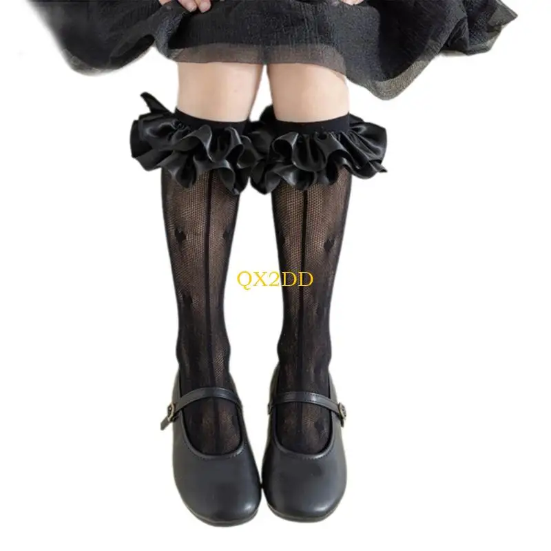 Calcetines de algodón para niña – Bordes de encaje delicados - imagen 5