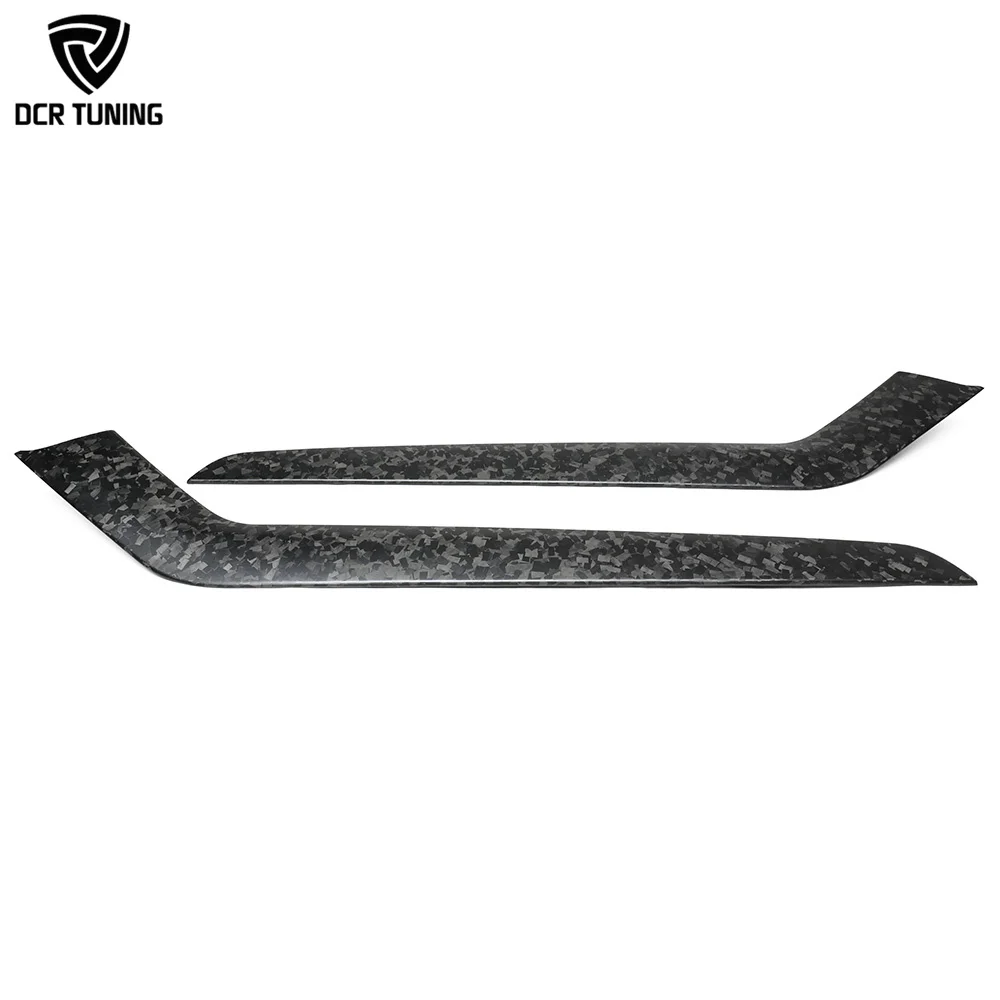 Forged Dry Carbon Fiber Console Side Panel Overlay for TESLA MODEL Y Juniper MODEL 3 2024+ Stick-On Interior Shiny/Matte Finish