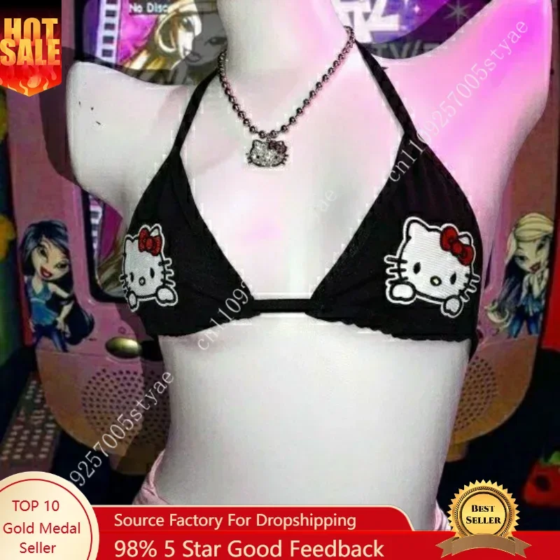 

Sanrio Hello Kitty cute wow original millennium hottie cute girl y2 bra summer beautiful back cosplay underwear for women gift