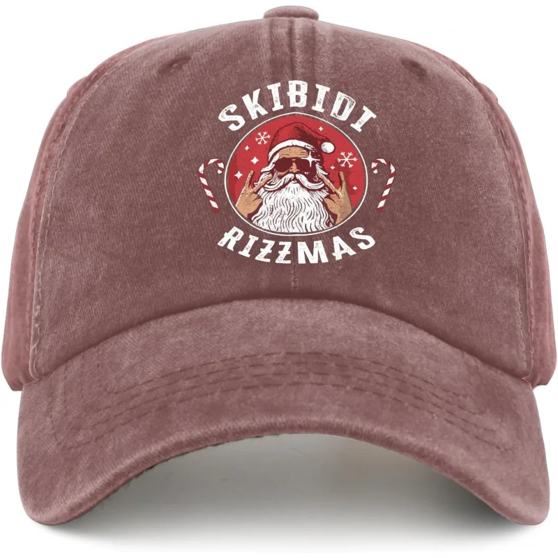 Skibidi rizzmas hats férfiak számára Nők Baseball sapkák Legújabb divatú washed golyós kupak Pamut