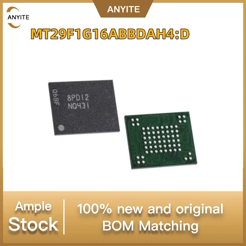 

10Pcs/LoT New MT29F1G16ABBDAH4:D MT29F1G16A LASH MT29F1G16 NQ431 BGA63