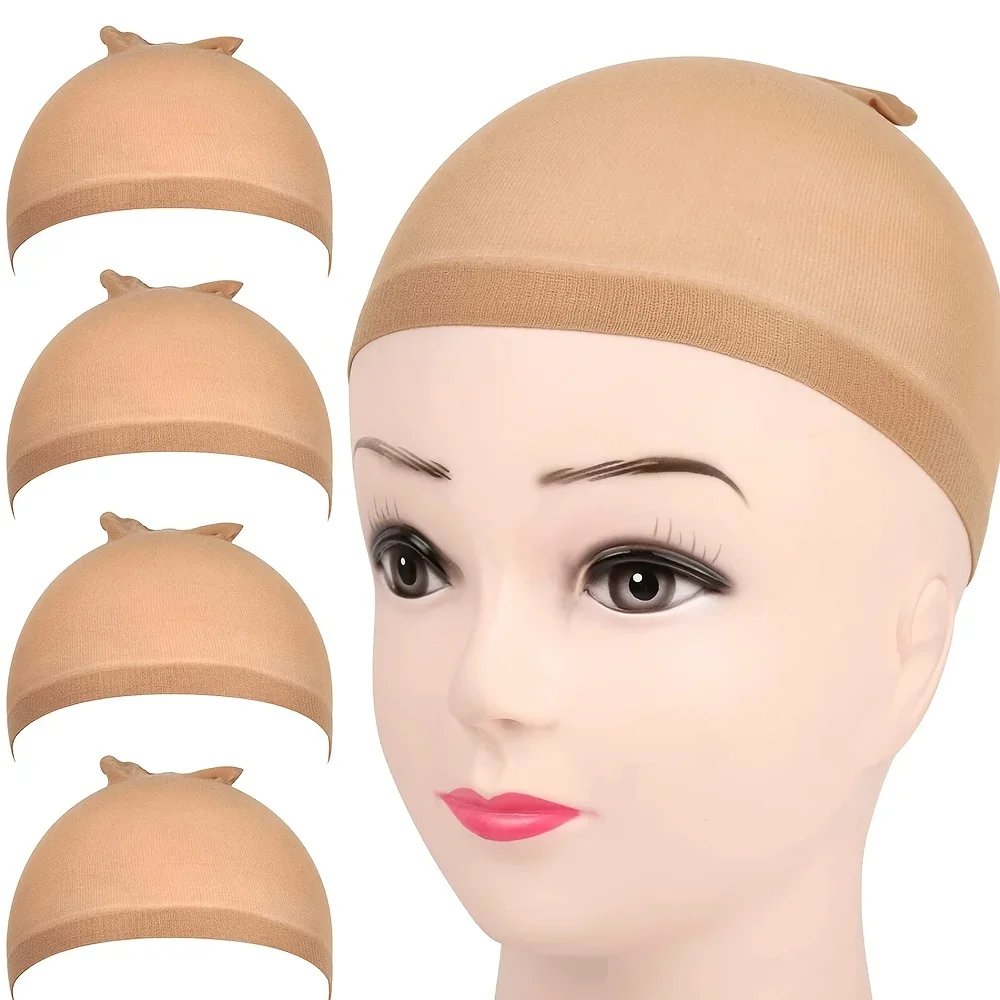 

4pcs HD Wig Cap Stocking Wig Caps Non-Slip Stretchy Nylon Wig Caps For Women, Soft And Breathable Close End Wig Caps