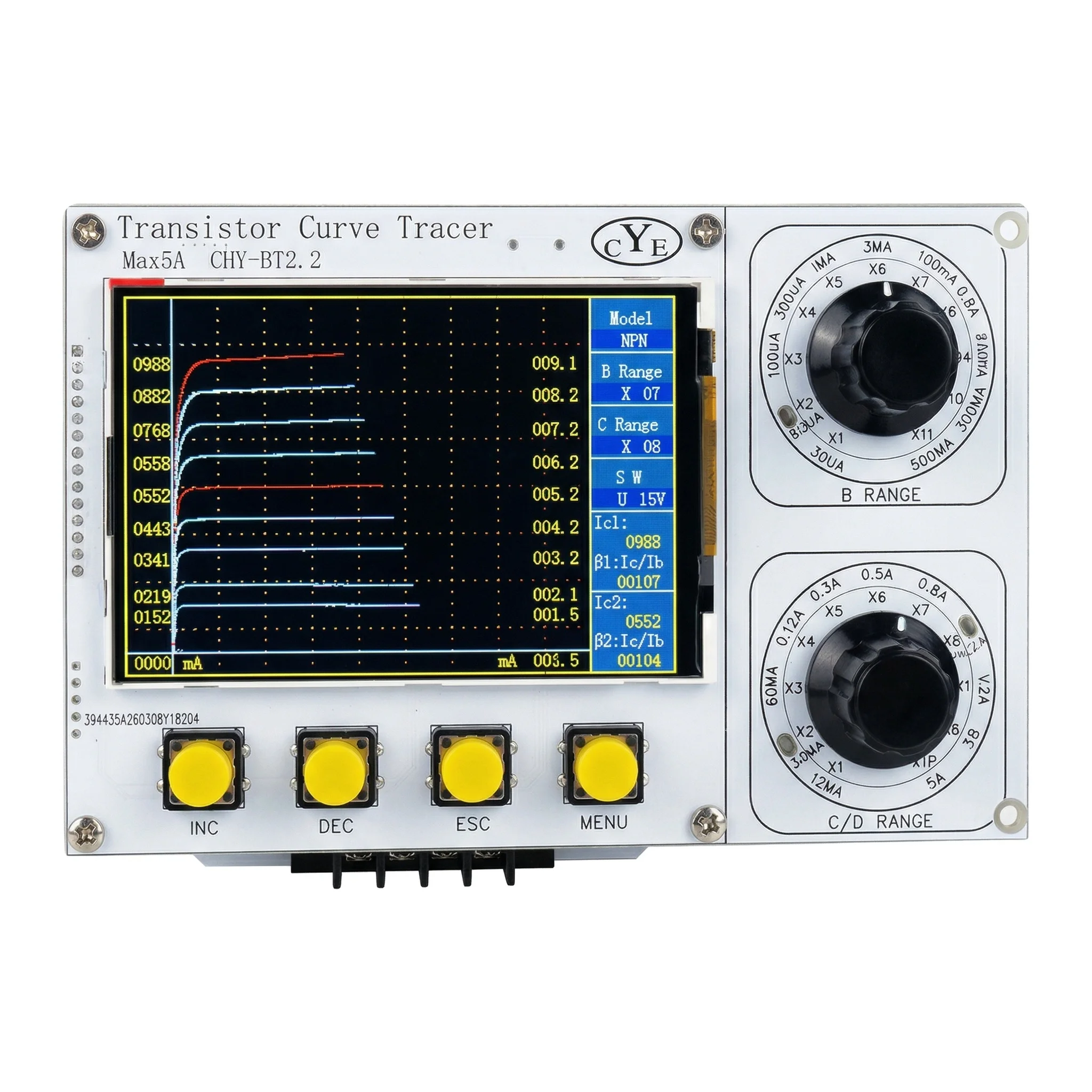 New Transistor Illustration Instrument Characteristic Curve Tester Collector Current 5A max Support Thyristor